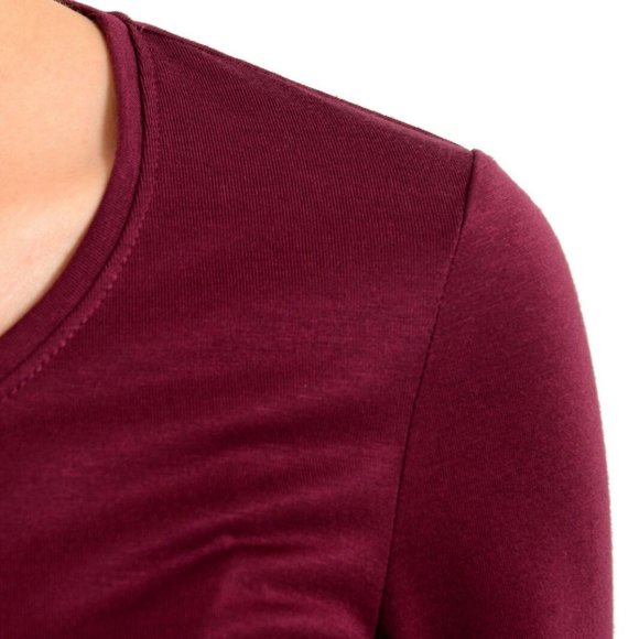 Versace Jeans Women's Burgundy Crewneck Top - Picture 3 of 5